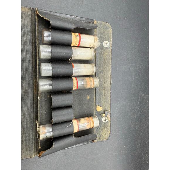 Vintage Leather Apothecary Medical Kit – Holds 24 Vials (Missing 3) - Picture 3 of 9